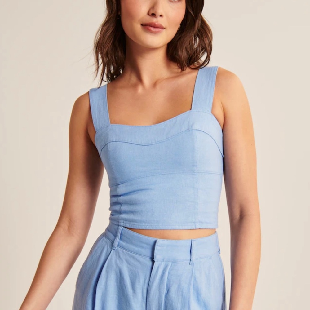 Abercrombie & Fitch Linen Corset Top